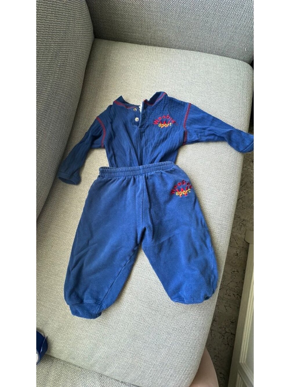 weebok blue two piece set 24 months